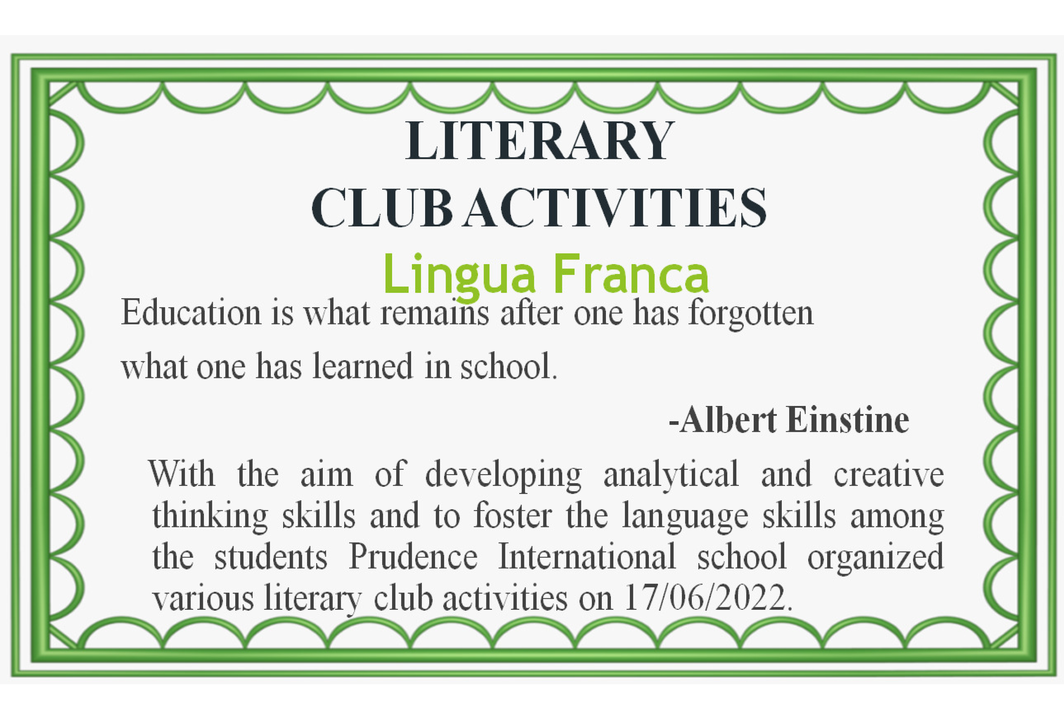 Prudence Literary Club